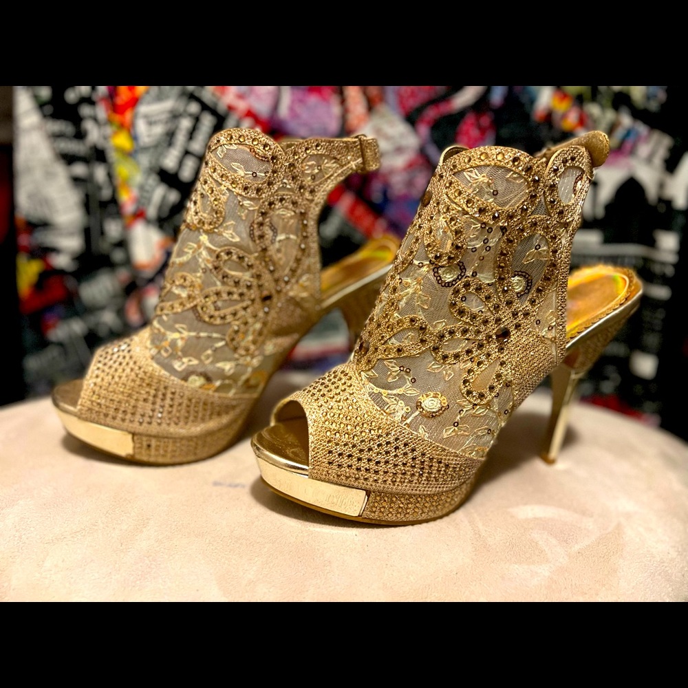 Dripping in Gold Heels
